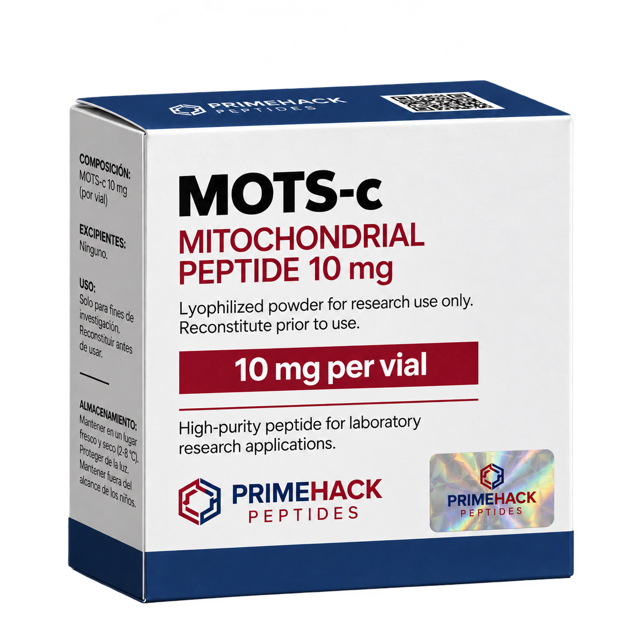 Caja de MOTS-c 10 mg PrimeHack Peptides